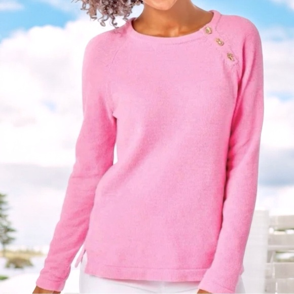 Lilly Pulitzer Pippin Sweater in Mandevilla Baby Pink size M - Picture 1 of 12
